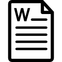 Microsoft word document file icon