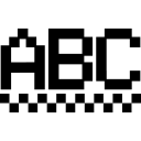 letras abc en forma pixelada 