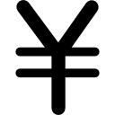 símbolo da moeda iene icon