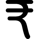 símbolo monetário da rupia indiana icon