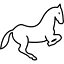 Jumping horse outline 
