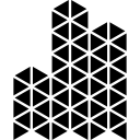 edifícios poligonais de pequenos triângulos 