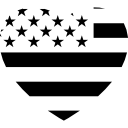 bandera del corazón de estados unidos de américa 