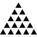 trójkąt wielu trójkątów ikona