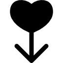 mannelijk hartsymbool icoon