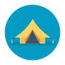 carpa para camping icon