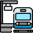 plataforma del tren icon