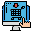 las compras en línea icon