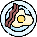 Egg and bacon icon