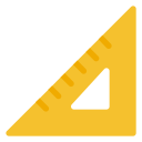 regla triangular icon