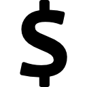 símbolo da moeda dólar icon