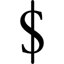 dolar elegancki symbol waluty ikona