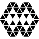 ornamento poligonale di triangoli icona