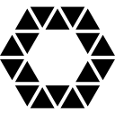 hexágono duplo de pequenos triângulos 