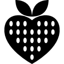 aardbei met hartvorm icoon