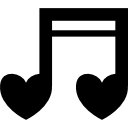 muzikale hartnoten icoon