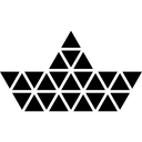 barco poligonal de pequenos triângulos 