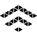 segnale ascendente poligonale icona