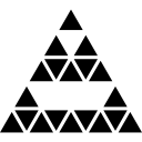 piramide poligonale di triangoli icona