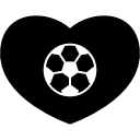 coeur de football Icône