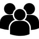 silhouette d'utilisateurs multiples Icône
