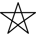 contorno do símbolo do pentagrama 