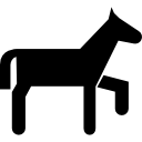 pony variante silueta de dibujos animados 