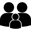 Family silhouette icon
