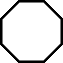 forma de contorno octogonal Ícone