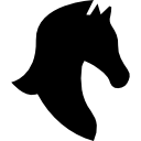variante de vista lateral da cabeça de cavalo 