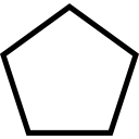 forma de contorno del pentágono 