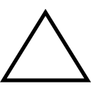 variante de contorno triangular Ícone