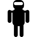 robot silhouet variant icoon