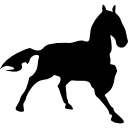 cavallo che fa una sagoma di posa icona