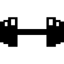 variante de pixel do haltere Ícone