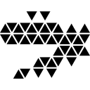 dragão feito de pequenos triângulos 