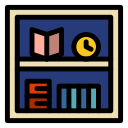 estantes de livros 