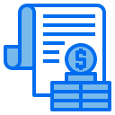 Coin stacks Payungkead Blue icon