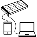 carga de móviles y portátiles con panel solar 