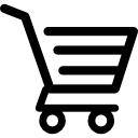 Shopping cart of horizontal lines design icon