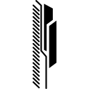 elektroniczny obwód drukowany pionowy ikona