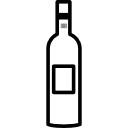 contorno da garrafa de vinho 