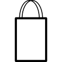 sagoma shopping bag con doppio manico icona