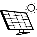 panel solar a la luz del sol icon