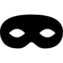 masque de carnaval de forme arrondie noire 