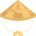 chapéu asiático 