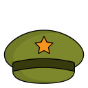 sombrero militar icon