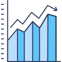 gráfico de barras creciente icon