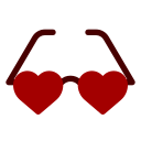 gafas de corazón 