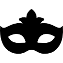 máscara de carnaval forma negra 